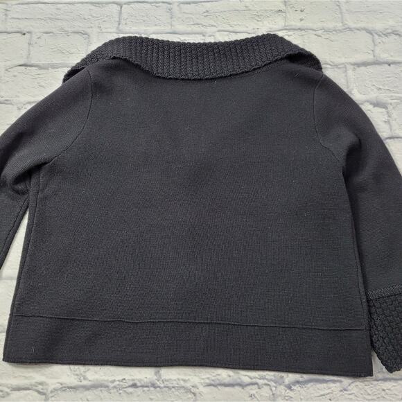 CAbi Black Jackie O Cropped Wool Blend Cardigan style #502 size Medium - Picture 10 of 16